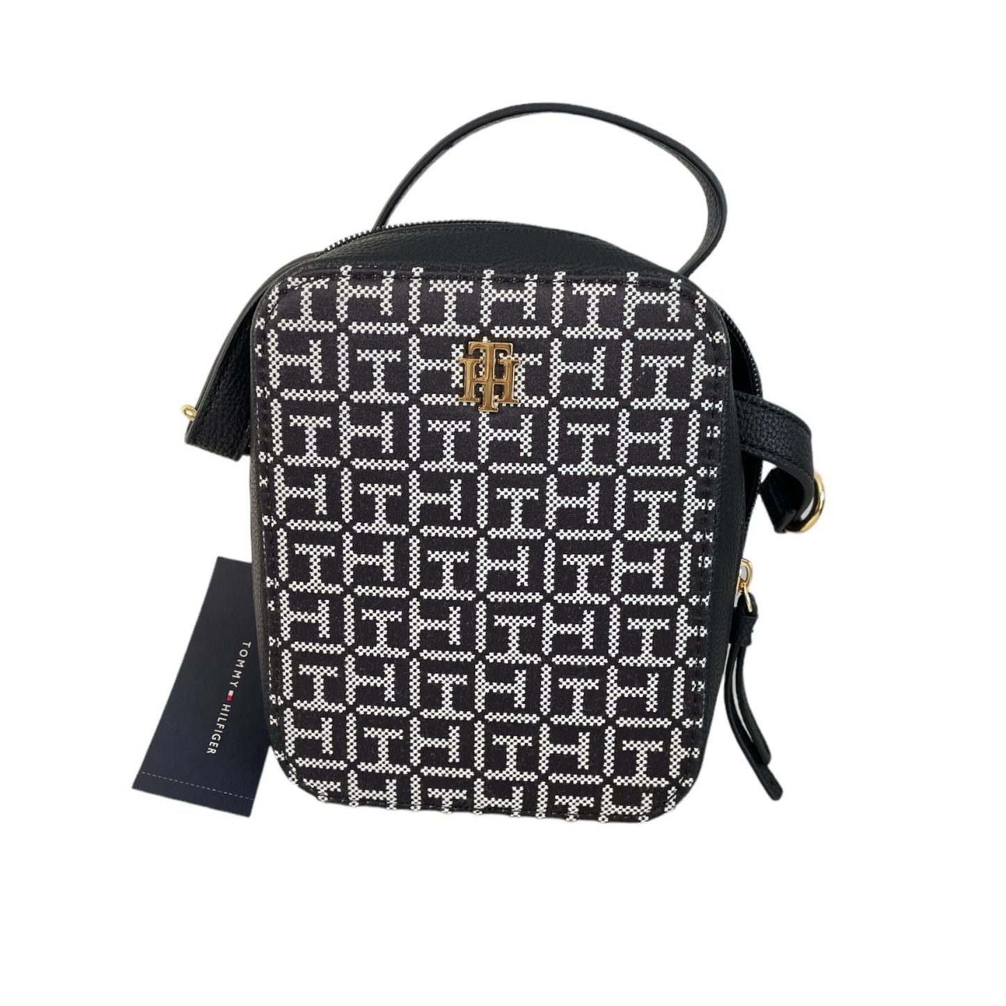 Bolsa Tommy Hilfiger negra con estapados