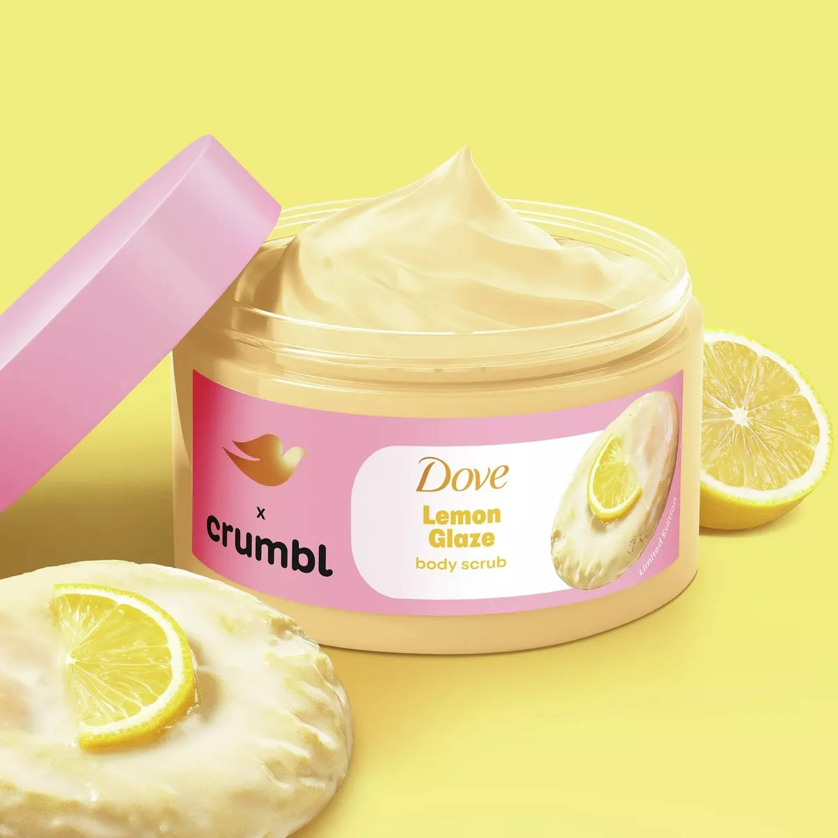 Exfoliante Corporal Dove x Crumbl – Lemon Glaze Body Scrub